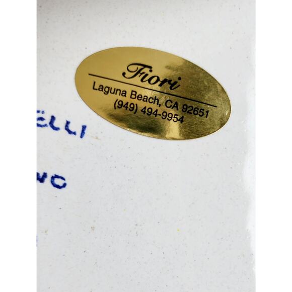 Fiori Italian Pottery Letter Holder – Gialletti Pimpinelli Signed – Blue Grapes - Picture 9 of 9